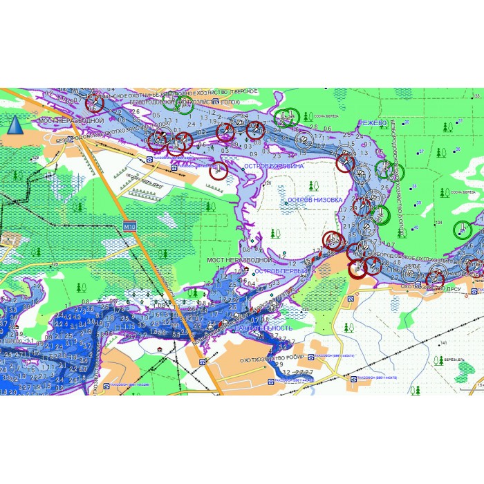 Multimaps.ru Карта Глубин Яузское Водохранилище Место Точка Окуня