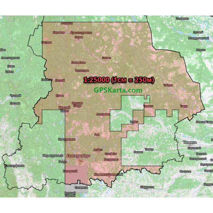 Топографическую Карту Свердловской Области