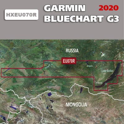 Карта глубин Байкал, Красноярское, Новосибирское вдхр. BlueChart G3 2020.5 (22.00) HXEU070R