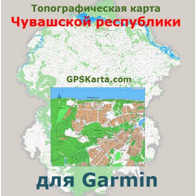 Топографическая карта Чувашской республики для Garmin (IMG)