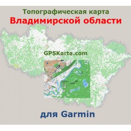 Владимирская область топографическая карта для Garmin v2.0 (IMG)