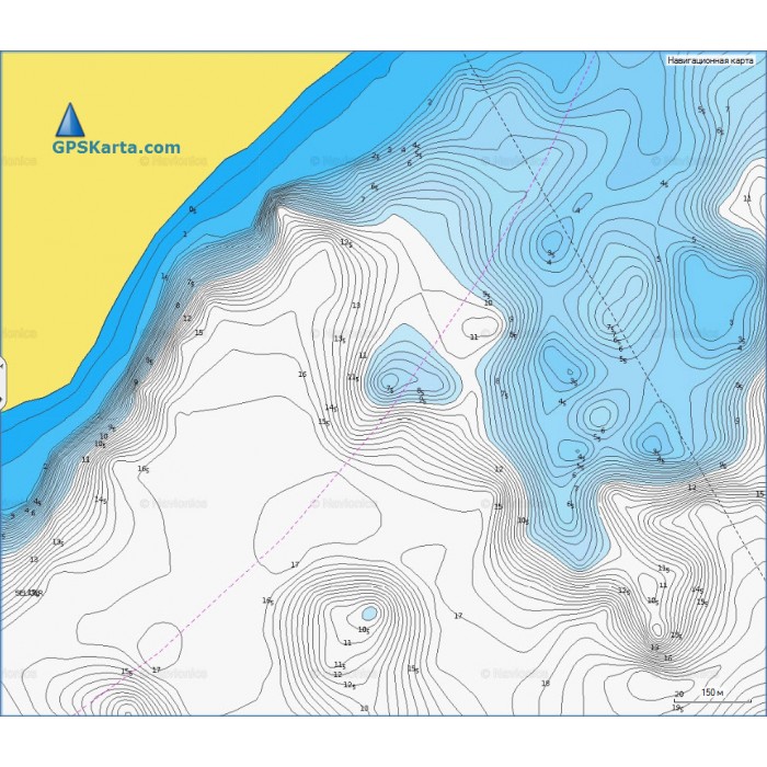 Подробная карта глубин селигера подробная