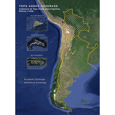 Топографическая карта Анды. Аргентина, Боливия, Чили. Топография v5.00 (2016.20)