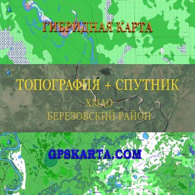 ХМАО Березовский район гибридная карта генштаб для Garmin 