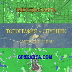 ХМАО Советский район гибридная карта генштаб для Garmin 