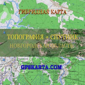 Новгородская область гибридная карта генштаб для Garmin 