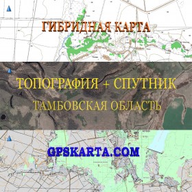 Тамбовская область гибридная карта генштаб для Garmin 