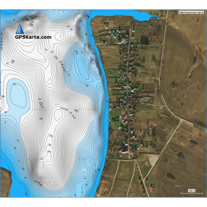 Карта глубин Вазузского водохранилища HD для Garmin 2018, подробная HD картаглубин Вазузского водохранилища для Garmin, карта глубин SonarHD озераСелигер для Garmin 2018