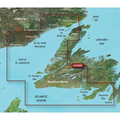 Ньюфаундленд запад. часть, Канада, Залив Св. Лаврентия VCA008R BlueChart G2 Vision
