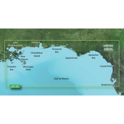 США, Мексиканский Залив побережье от Тампа до Новый Орлеан VUS012R BlueChart G2 Vision