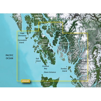 Канада, остров Врангеля, вход в Диксон, Аляска VUS024R BlueChart G2 Vision