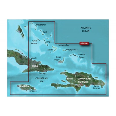 Южные Багамы, Карибское море VUS029R BlueChart G2 Vision