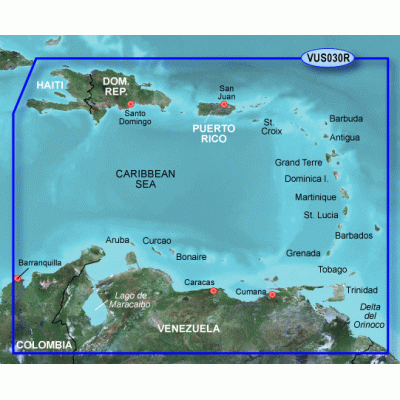 Карибское море, Карибы юго-западная часть, Гаити 2016.0 (v17.50) VUS030R BlueChart G2 Vision HD