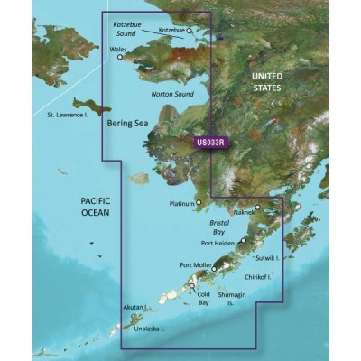Тихий океан, Берингово море, Аляска от  Залив Бристоль до Коцебу-Саунд VUS033R BlueChart G2 Vision