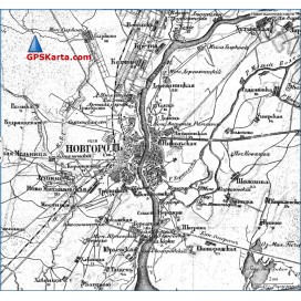 Новгородская губерния 1917г  (Шуберт) старинная топографическая карта для Garmin