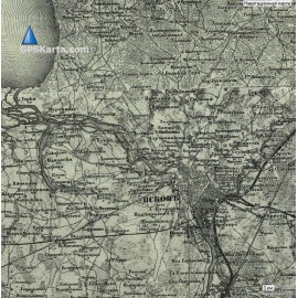 Псковская губерния 1880г (Шуберт) старинная топографическая карта для Garmin