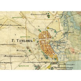 Тамбовская губерния 1861 (Менде) план генерального межевания карта для Garmin