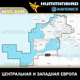 Карта глубин для Humminbird Центральная и Западная Европа (Navionics 46XG/646L)