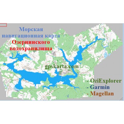 Карта глубин - Озернинское водохранилище
