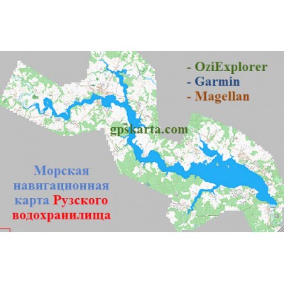 Карта глубин - Рузское водохранилище