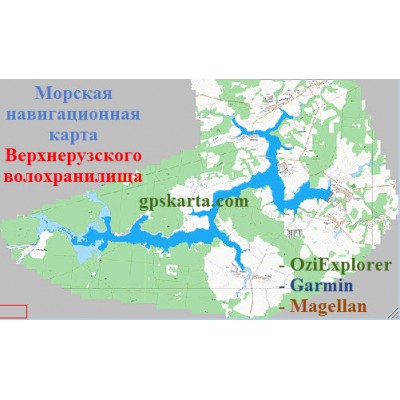 Карта глубин - Верхнерузское водохранилище