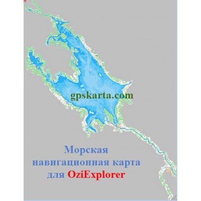 Морская карта для OziExplorer - Рыбинское водохранилище (Глебово-Череповец-Ярославль)