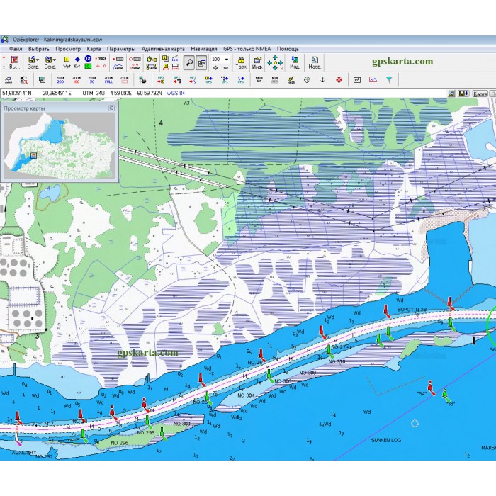Калининградская Топографическая Карта генштаб глубины Garmin jnx гармин1:25000 250-метровка