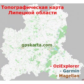 Липецкая Область Топографическая Карта для Garmin (JNX)