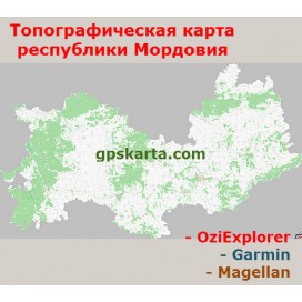 Мордовия Республика Топографическая Карта для Garmin (JNX)