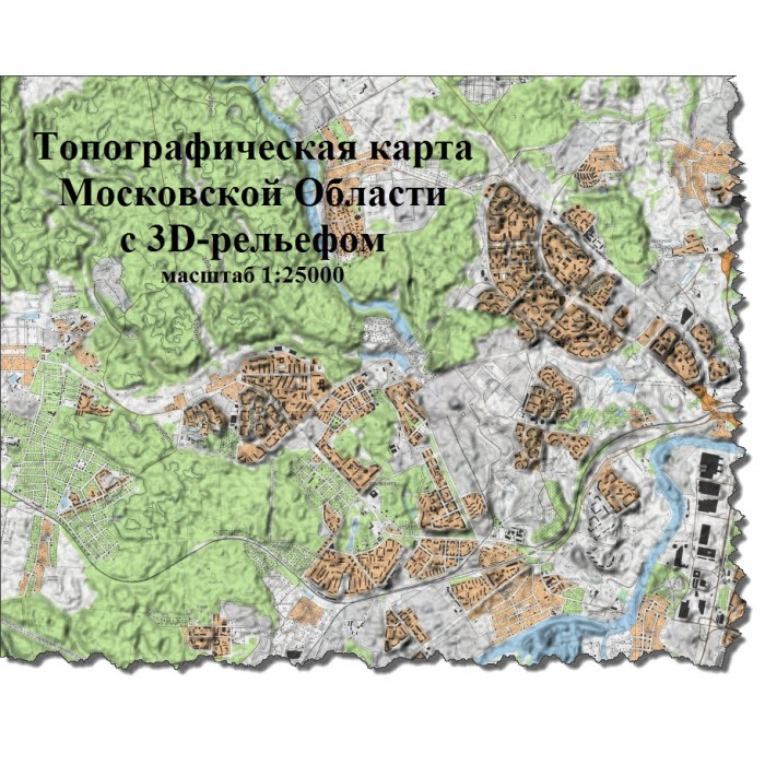 Рельеф московской карта