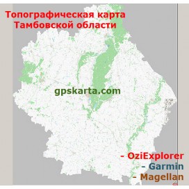 Тамбовская Область Топографическая Карта для Garmin (JNX)