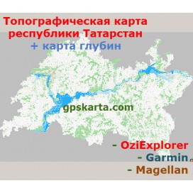 Татарстан Республика Топографическая Карта для Garmin (JNX)