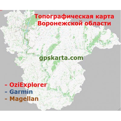Воронежская область топографическая карта для смартфонов, планшетов и навигаторов (OziExplorer) 